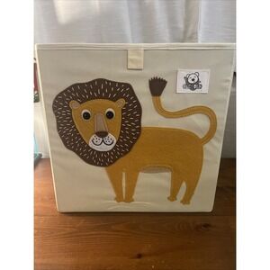 Foldable‎ Animal Cube Storage Bin Fabric Toy Box/Chest/Organizer - LION